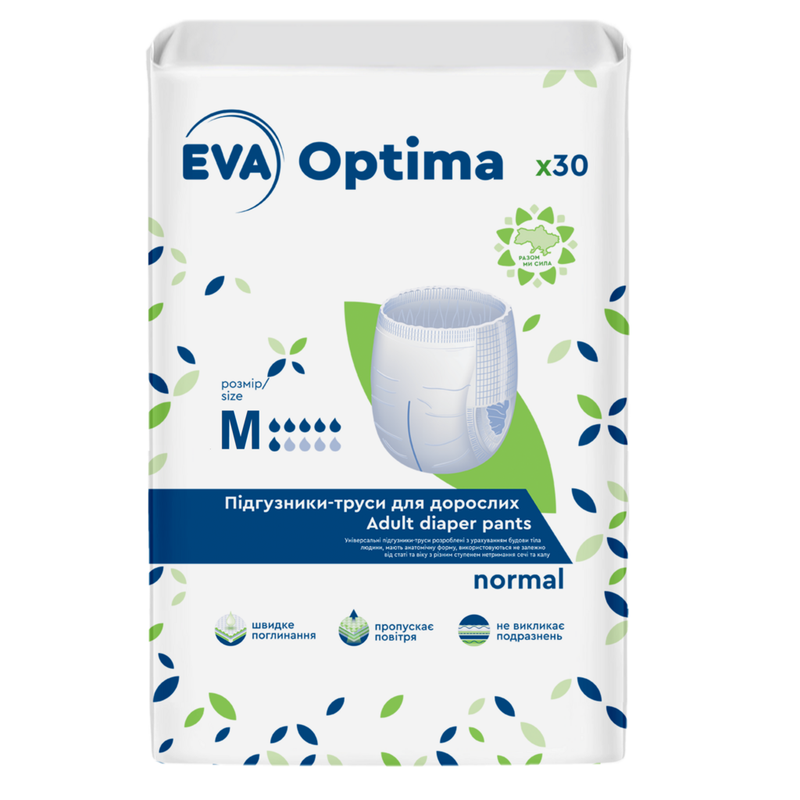 Підгузники-труси для дорослих EVA optima normal, M, 30 шт